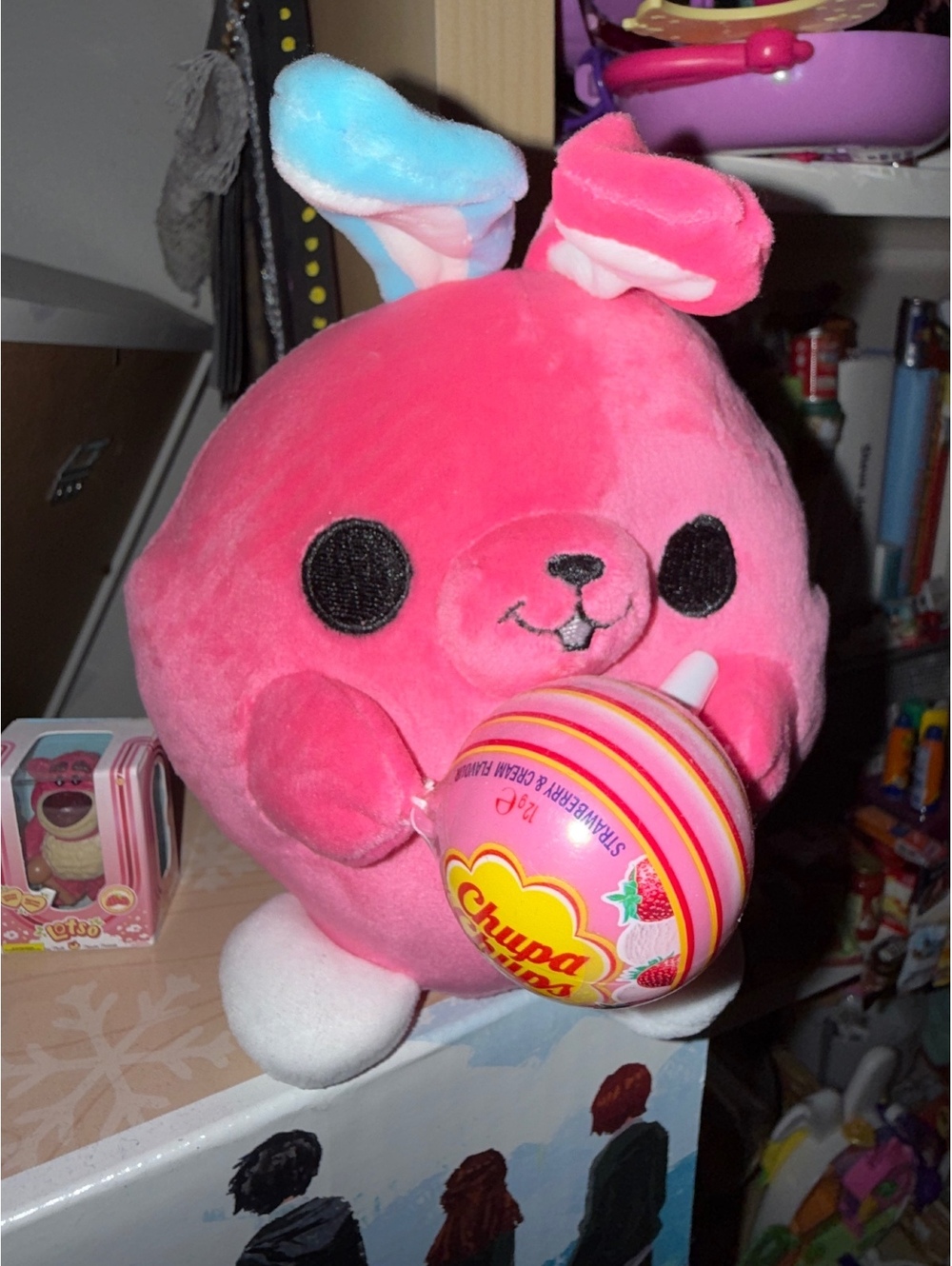Minibrands Zuru snackles plush with hard candy lollipop bunny